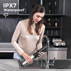 KitchenBoss WIFI Sous Vide Cooker: Ultra-Quiet Sous-vide Cooking Machine 1100 Watts Stainless Steel Immersion Circulator for Kitchen with TFT Preset Recipes, Black