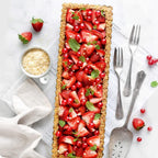 Tiawudi 2 Pack Rectangular Tart Pan, Non-Stick Quiche Pan with Loose Bottom, the Fluted Edges on Your Tarts and Quiches,13 7/8 Inch