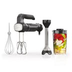 Mikser ręczny Ninja, blender ręczny, system miksera Foodi Power Mixer, 750-watowy szczytowy ręczny blender do emulsji i elektryczny mikser ręczny Combo z trzepaczką, ubijaczkami i 3-filiżankowym pojemnikiem do mieszania, 120 woltów, czarny CI101