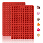 2 PCS Mini Silicone Molds, 106 Cavity Dog Bone + 69 Cavity Paw Mold for Baking Biscuits, Cookies, Candy, Chocolate, Jelly Pet Dog Treats