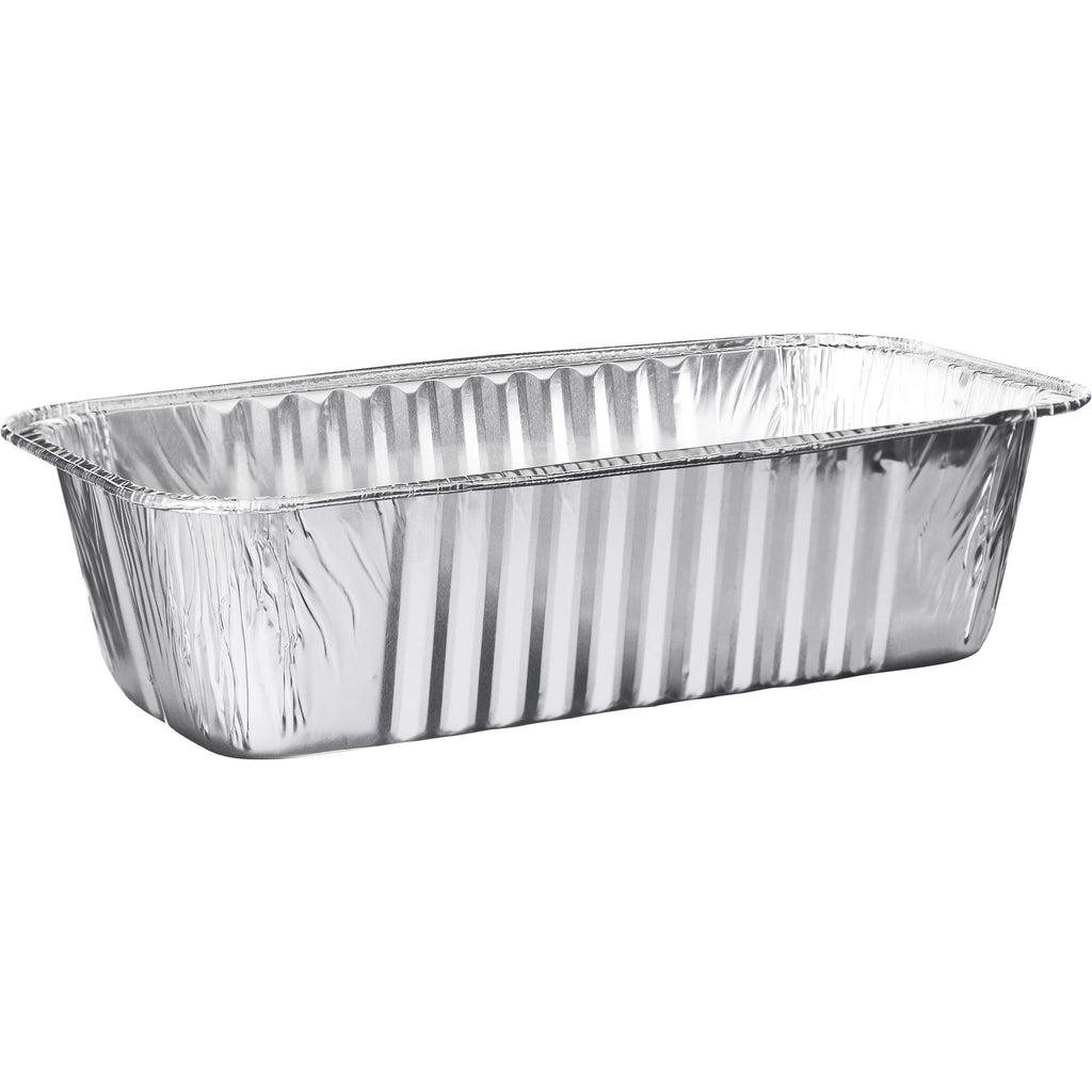 PLASTICPRO [1 Lb 10 Pack Disposable Loaf Pans Aluminum Tin Foil Meal Prep Bakeware - Cookware Perfect for Baking Cakes, Bread, Meatloaf, Lasagna 1 Pound 6'' X 3.75'' X 2''