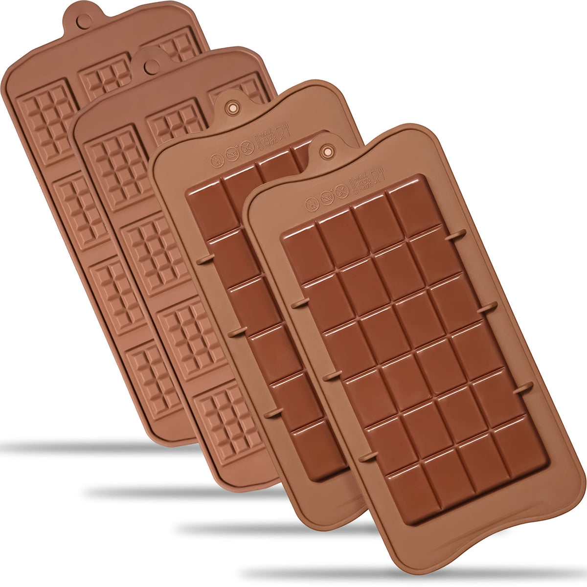 Anaeat Reusable Silicone Molds with Puppy Dog Paw and Bone Shaped, Flexible & Non-Stick Ice Cube Tray, Candy and Chocolate Making Mold for Homemade Baking Dog Treats, Jelly, Biscuit & Cupcake (2 Pack)