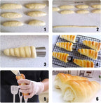 Woohome 34 PCS Stainless Steel Cannoli Form Tubes, Cream Horn Mold, 20 PCS Diagonal Shaped and 10 PCS Cone Tubular Shaped Mold,Baking Moulds Tubes for Danish Pastry Cream Roll Mold
