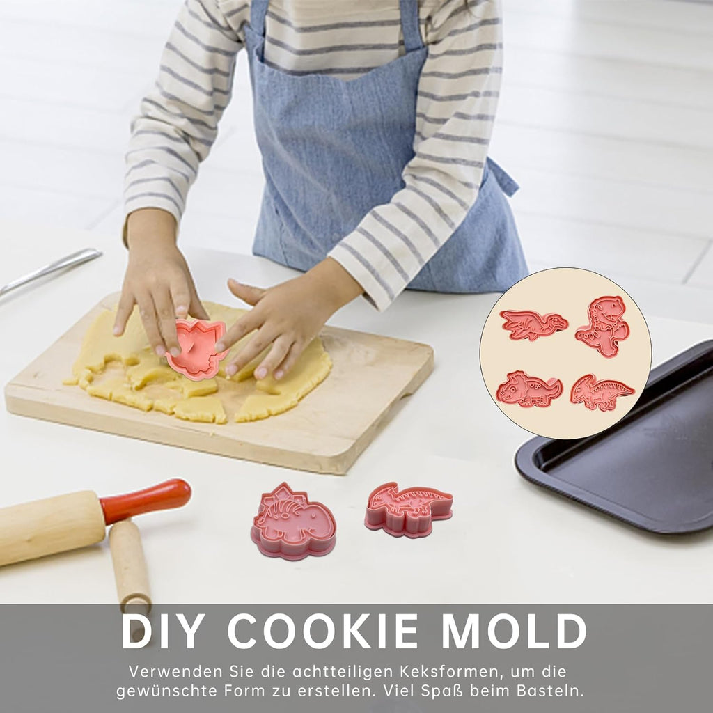 Forest Animal Cookie Cutters for Kids,Mini Cartoon Cookie Cutters with Plunger Stamps Set for Home Baking,Biscuits Cutter,Cake Decoration,Cute 3D Cookie Stamps