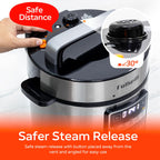Fullwill Electric Pressure Cooker 6QT Dual Pots, 12 in 1 MultiFunction Cooker with 304 Stainless Steel & Ceramic Pots, Pressure Cook, Soup, Porridge, Yogurt, Meat Stew, Rice, Poultry, Beans and More