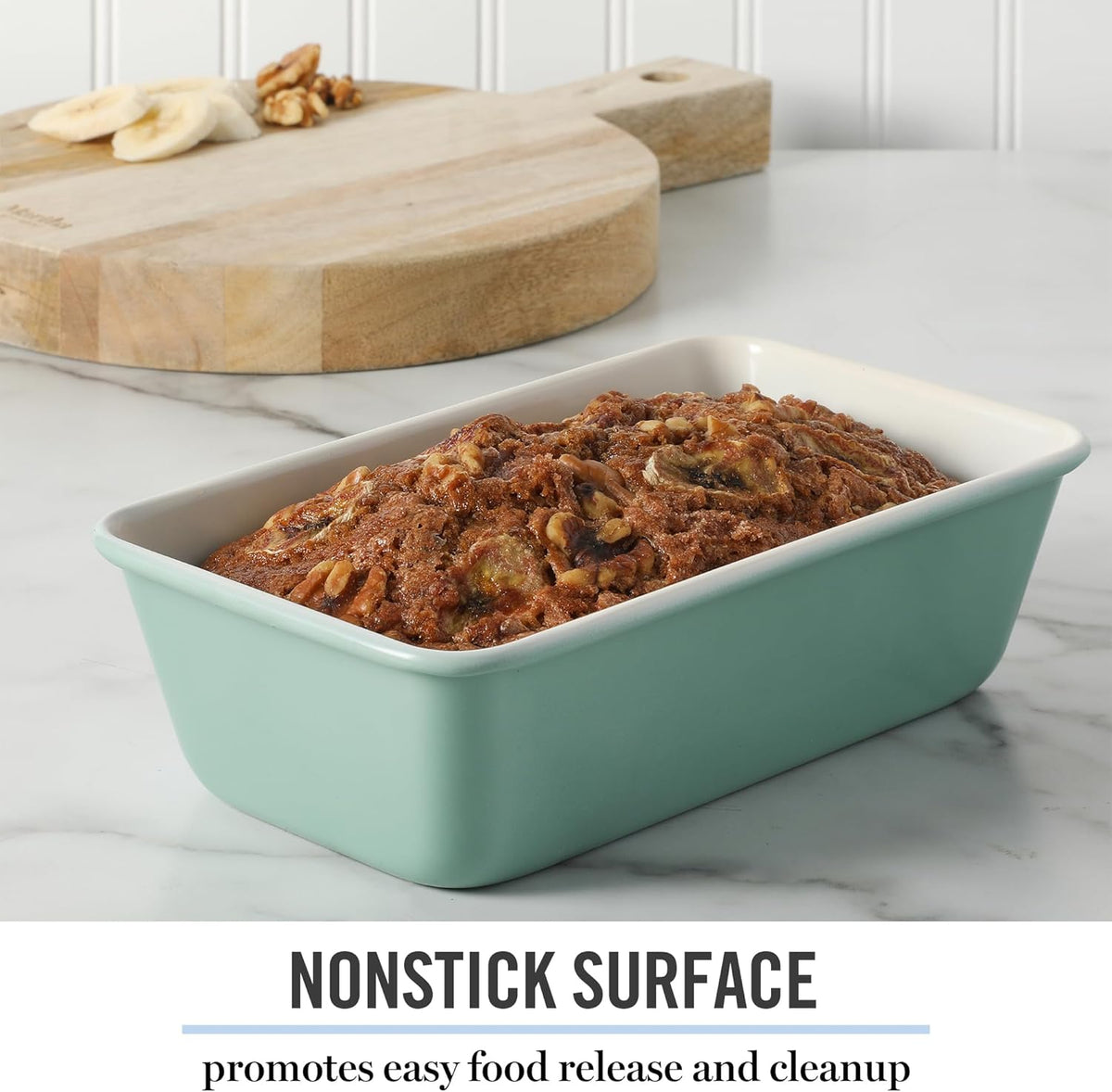 Martha Stewart Gallen 9 Inch Nonstick Carbon Steel Loaf Pan - Teal