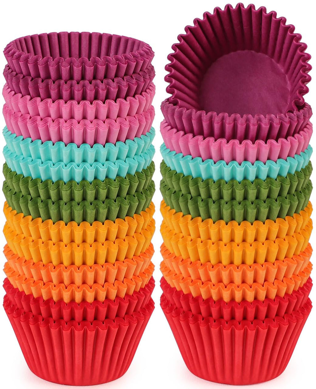 Caperci 500 Count Mini Cupcake Liners White Muffin Liners Greaseproof No Smell Small Cupcake Wrappers Baking Cups