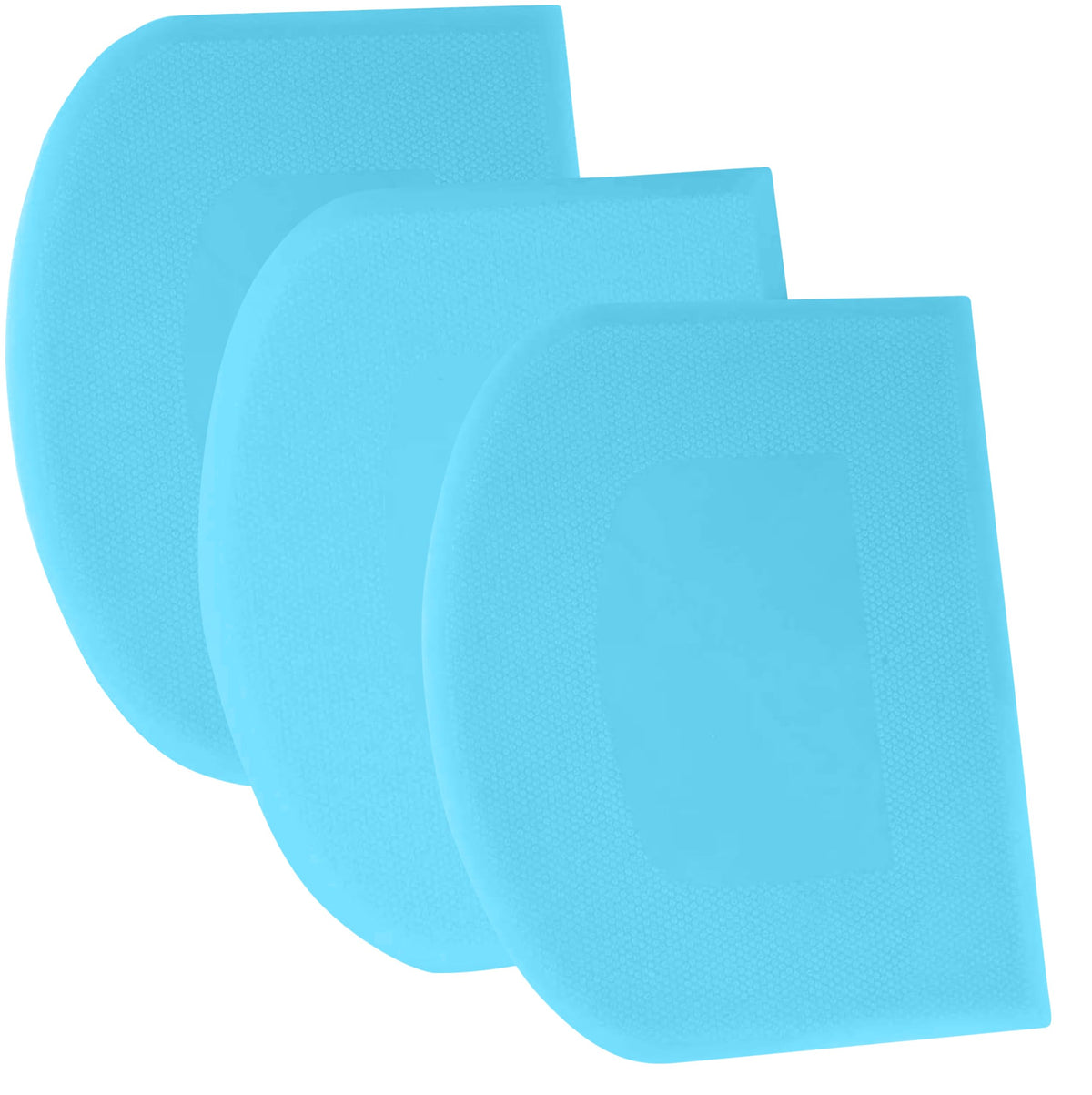 SURDOCA Dough Scraper Bench Scraper - 3P 4.7x3.7" Plastic Flexible Bowl Scraper, Sharp Edge & Angles Cake Scraper. Non-Slip Bakeware Decorating Tools Sculpting & Modeling Tools - Green+White+Green