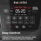 Мультиварка Instant Pot RIO з широким дном, 7,5 кварти, велике дно для обсмажування, тихе вивільнення пари, електрична мультиварка 7-в-1, скороварка, мультиварка, рисоварка, пароварка, смаження, йогурт та підігрівач