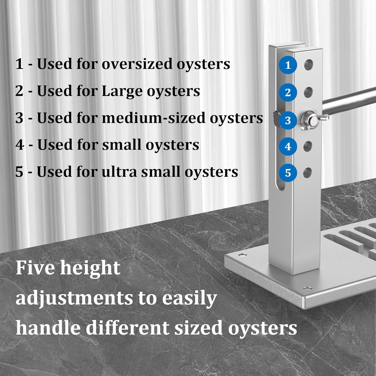 Oyster Shucker Machine Oyster Clam Opener Machine Seafood Tool Set for Bar Restaurant Family Buffet Including Knives, Gloves and G-Clip