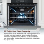 RANGAIRE Electric, 5.0 cu. Ft. Capacity AirFry True Convection, Self Cleaning, Easy Reach Racks, Glass Touch, 30" Single Wall Oven, Stainless Steel, RWOS301GS