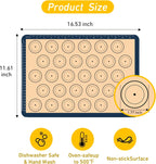 Macaron Silicone Baking Mats - Set of 2 Non Stick Silicon Macaroon Baking Sheet Cookie Cake Liner