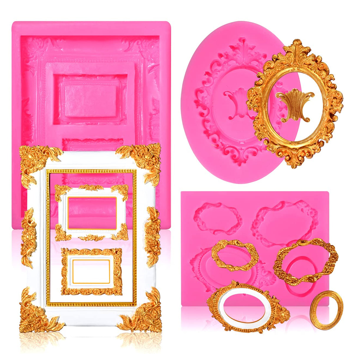 Sakolla 2 PCS Round Chocolate Cookie Molds, Cylinder Silicone Mold, Perfect for Chocolate Covered Oreos, Cake, Candy, Pudding, Mini Soap
