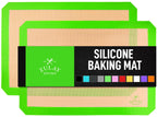 Zulay Kitchen 16.5"x11.6" 2-Pack Silicone Baking Mat - Reusable Nonstick Baking Sheet - Dark Gray
