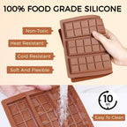 Chocolate Bar Mold - Non-Stick Chocolate Molds, Food Grade Silicone Deep Mold for Dubai Pistachio, Candy, Snacks