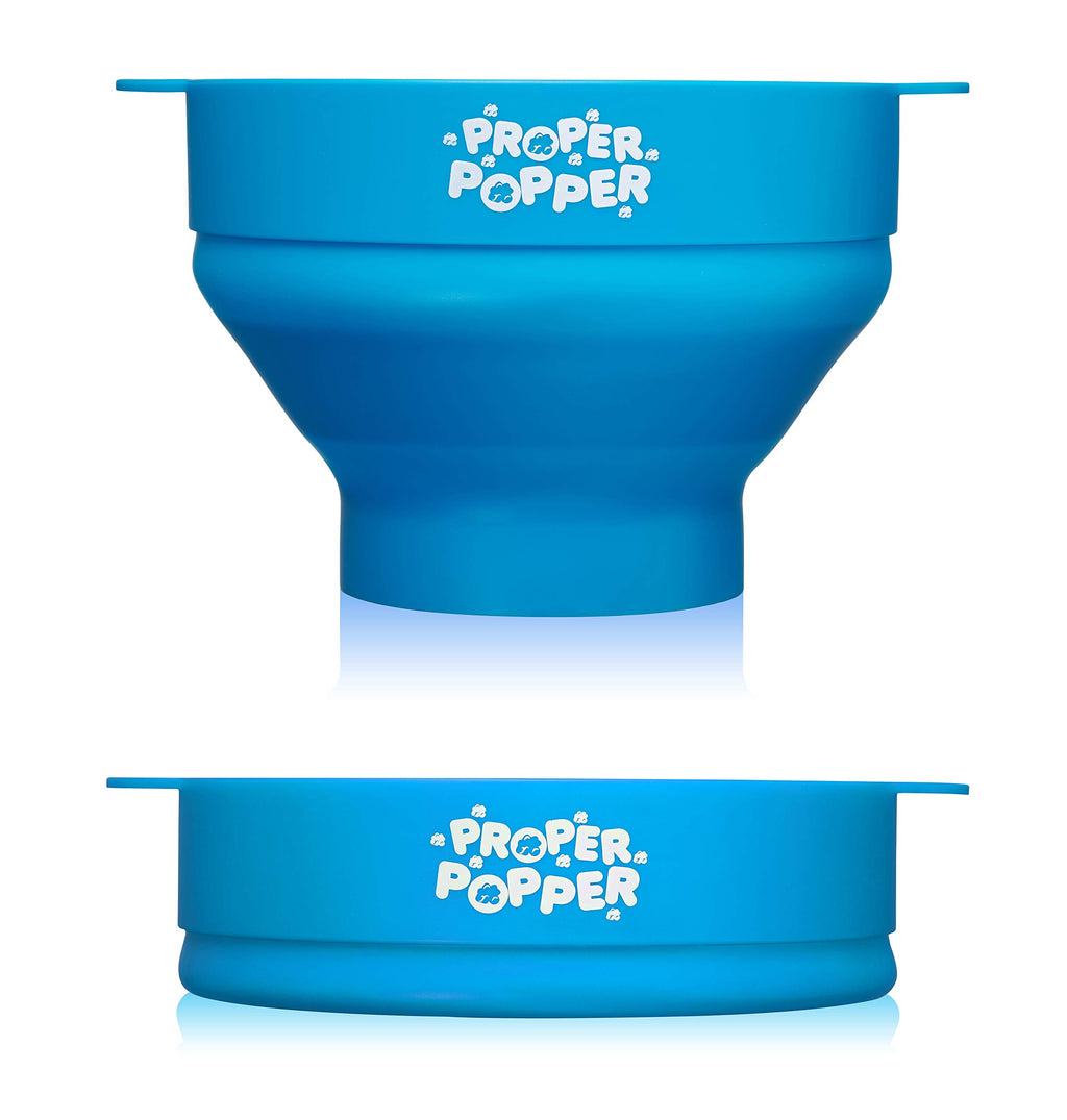 Оригінальний Proper Popper для мікрохвильової печі, силіконовий пристрій для попкорну, складна чаша, без бісфенолу А та придатний для миття в посудомийній машині - (бірюзовий)