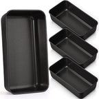 LIANYU 8 Pack 9x5 Loaf Pans for Bread Baking, Stainless Steel Baking Bread Pans, Small Loaf Tins for Homemade Brownies and Pound Cakes, Dishwasher Safe