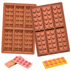 1 Pc Chocolate Bar Mold Deep Dubai Break Apart Candy Molds Thick Stuffed Silicone Molds for Filling Knafeh Pistachio Chocolate Bar and Wax Melts Large (Pyramid Shape)