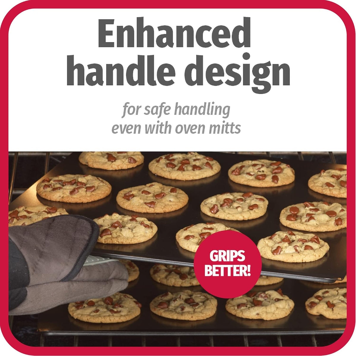 GoodCook AirPerfect Non-Stick Air Insulated Cookie Sheet Set, 2 Piece - Large 16” x 14” & Medium 14” x 12” - Carbon Steel Cooking Pans, Bakeware Set, Cookie Sheets for Baking, Oven Pan Set