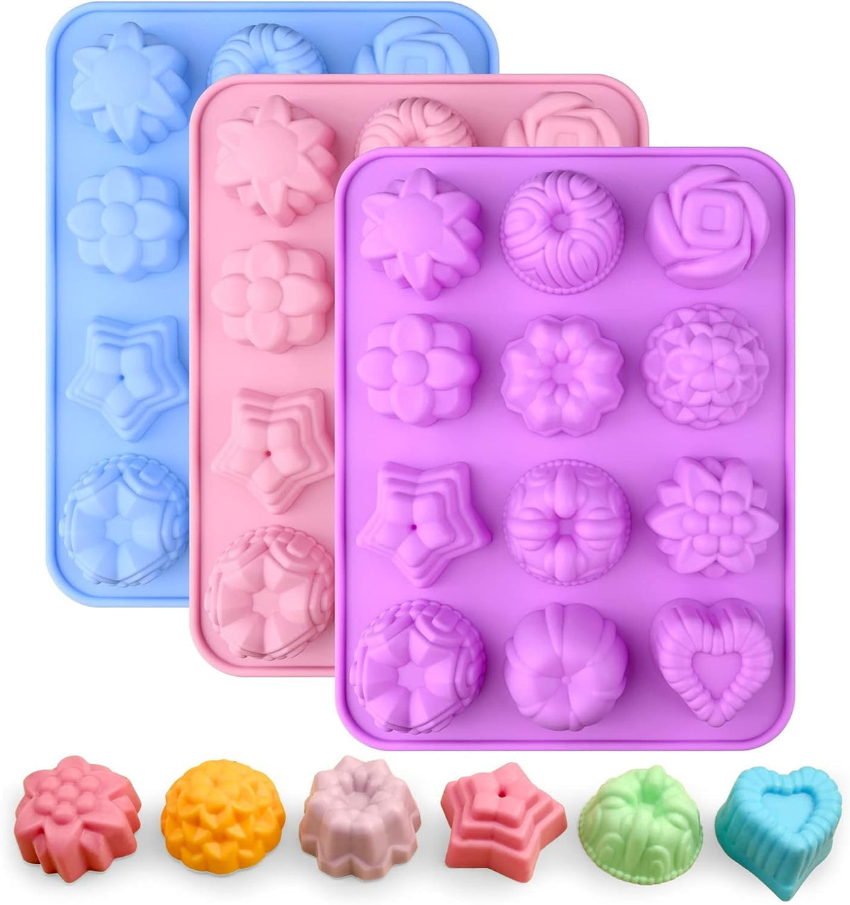 Sakolla 2 PCS Round Chocolate Cookie Molds, Cylinder Silicone Mold, Perfect for Chocolate Covered Oreos, Cake, Candy, Pudding, Mini Soap