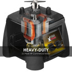 Блендер Waring Commercial MX1000XTX потужністю 3,5 к.с. з перемикачами, імпульсним режимом та контейнером з кополіестеру об'ємом 64 унції без бісфенолу А, 120 В, 5-15-фазна вилка, чорний