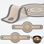 Silicone Bread Sling Dutch Oven - Best Japan Silicone Non-Stick & Easy Clean Reusable Baking Mat With Extra Long Handles, 2 Grey Set for Transferable Dough
