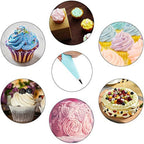 39PCS Piping Bags and Tips Set with Storage Case, Icing Tips, Large Piping Nozzles, Couplers, Silicone Pastry Bags, Flower Nails, Icing Smoother, Baking Decoration Tools for Cake Cookies