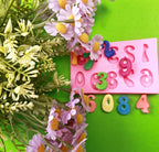 Letters Molds and Numbers Molds, Silicone Fondant Mold Chocolate Molds, 0-9 Number and 26 Letters Silicone Molds for Baking Desserts and Cake Decoration (3 pack)