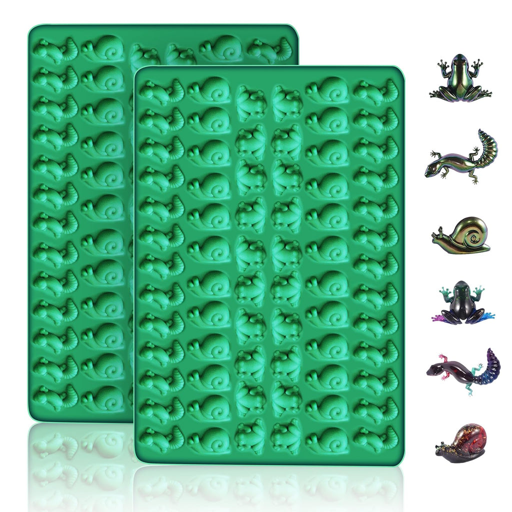 2 PCS Mini Silicone Molds, 106 Cavity Dog Bone + 69 Cavity Paw Mold for Baking Biscuits, Cookies, Candy, Chocolate, Jelly Pet Dog Treats