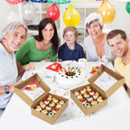 15-Set Cupcake Boxes Hold 12 Standard Cupcakes, Auto-Popup Cupcake Containers with Windows and Inserts, Brown Cupcake Carrier, Food Grade Kraft Cupcake Holders
