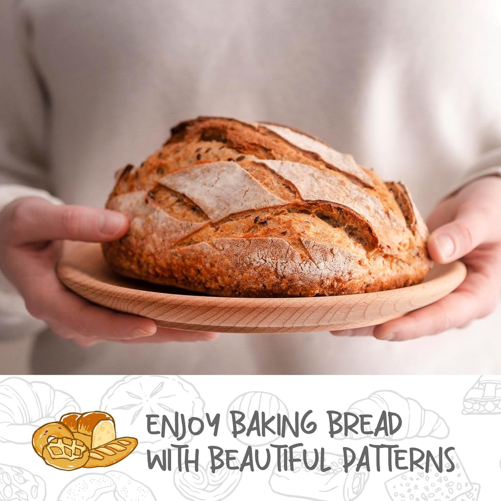 Bread Proofing Baskets Set of 2 8.5 inch Round Dough Proofing Bowls w/Liners Perfect for Home Sourdough Bakers Baking