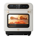 CIARRA 8 w 1 Air Fryer Steam Oven Countertop, 12L Mini Toaster Oven z parą, szybka para, Air Fry, pieczenie parowe, czyszczenie parą, pieczenie, suszenie, fermentacja, biały