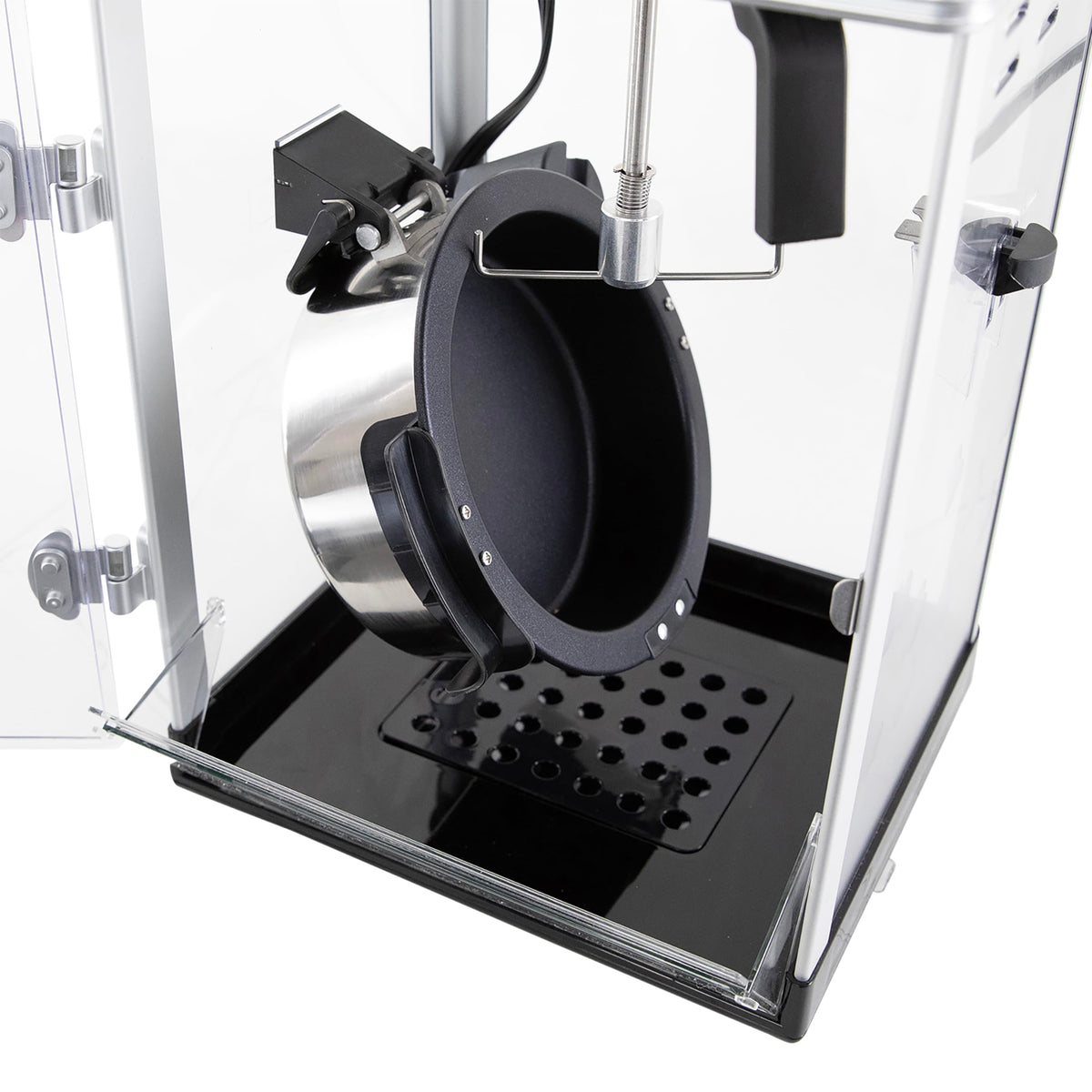 West Bend Stir Crazy Movie Theater Popcorn Popper, wykwintna maszyna do popcornu z nieprzywierającym czajnikiem i łyżką do popcornu do maszyny do popcornu, 4 Qt., czerwona
