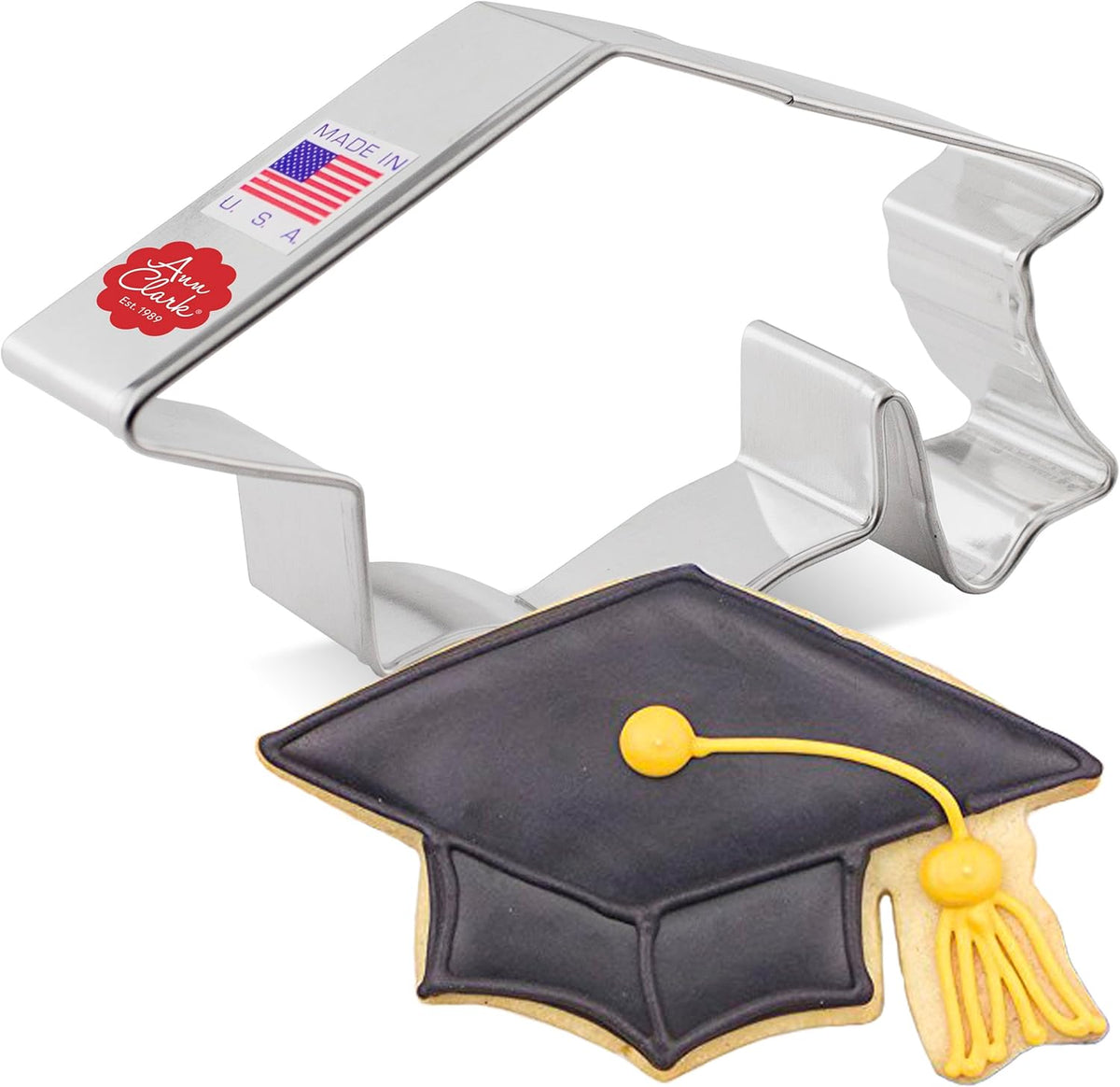 Ann Clark Cookie Cutters Graduation Cap 2025 Cookie Cutter, 4.5" Made in USA