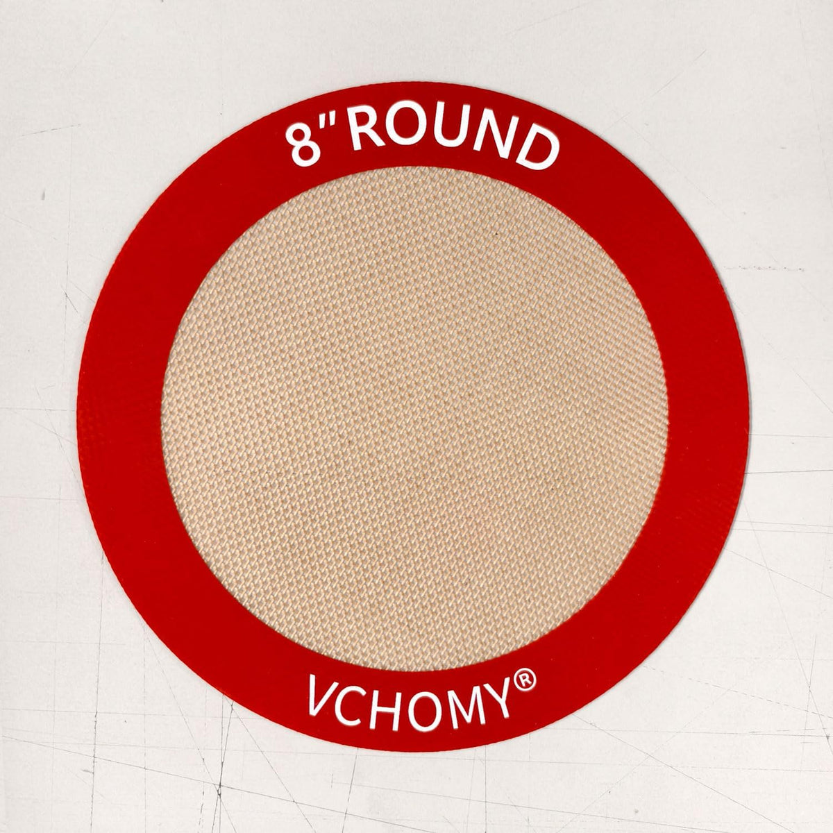 Silicone Baking Mats, Set of 4, Round dia 8 Inch, Non Stick, BPA Free, Baking Sheet Pan Liner for Cake,Pizza,Cookies,Macaron,Bread,Pastry,Toaster (Red, Round-dia 8 inch)
