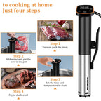 Sixfivsevn Sous Vide Cooker, Sous Vide Machine 1100 W, Immersion Circulator Precisional Cooker with Touch Control, Accurate Temperature, Ultra-quiet, IPX7 Waterproof, Fast Heating and Time Control
