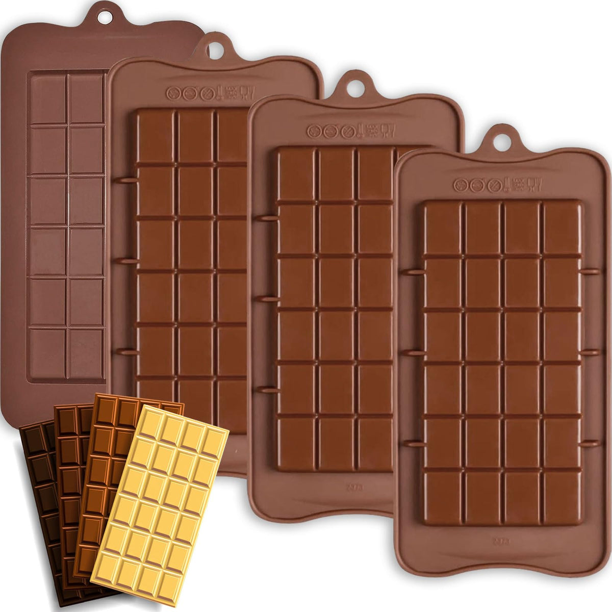 Gummy Bear Molds Silicone Mini Size, Non-Stick Chocolate Candy Gummy Mould for Kid with 2 Droppers Including Dinosaur, Bear, Hearts and Donut Shape 201 Cavities