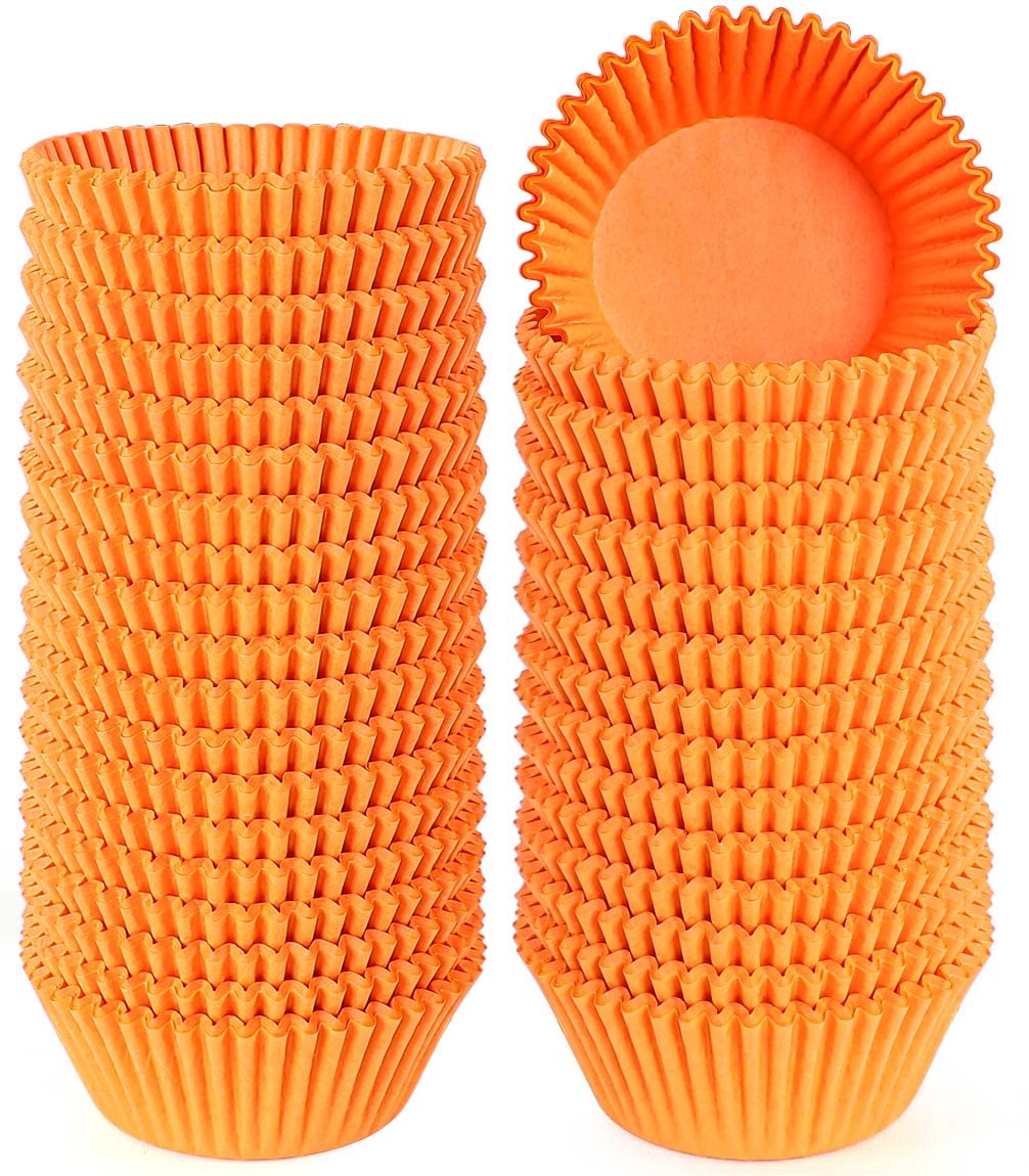 Caperci Standard Natural Cupcake Liners 500 Count, No Smell, Grease-Proof Paper Muffin Liners, Food-grade Baking Cups for Cupcakes, Muffins, Nuts