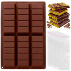 Mity rain 2 Pack 40-Cavity Square Caramel Candy Silicone Molds,Chocolate Forf Truffles, Fat Bombs Keto Snacks, Whiskey Ice Cube Tray,Grid Fondant Mould,Hard Candy Pralines Gummy Jelly Mold