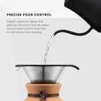 Bodum 27oz Bistro Gooseneck Electric Water Kettle, Pour Over Coffee & Tea, Stainless Steel, Matte Black