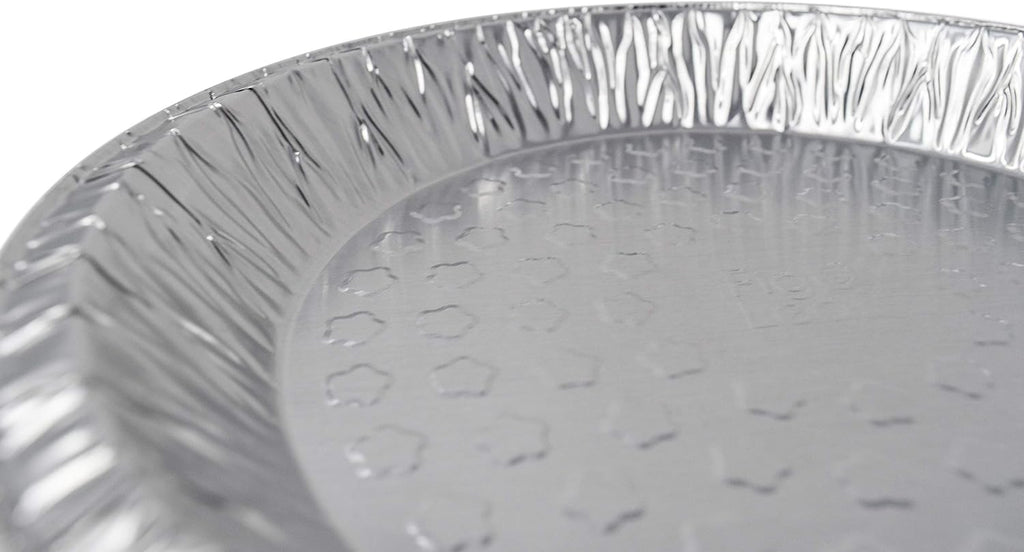 Fig & Leaf (60 Pack) Premium 9-Inch Pie Pans l Disposable Aluminum Foil l Heavy-Duty l Tin Plates for Tart Quiche Pies