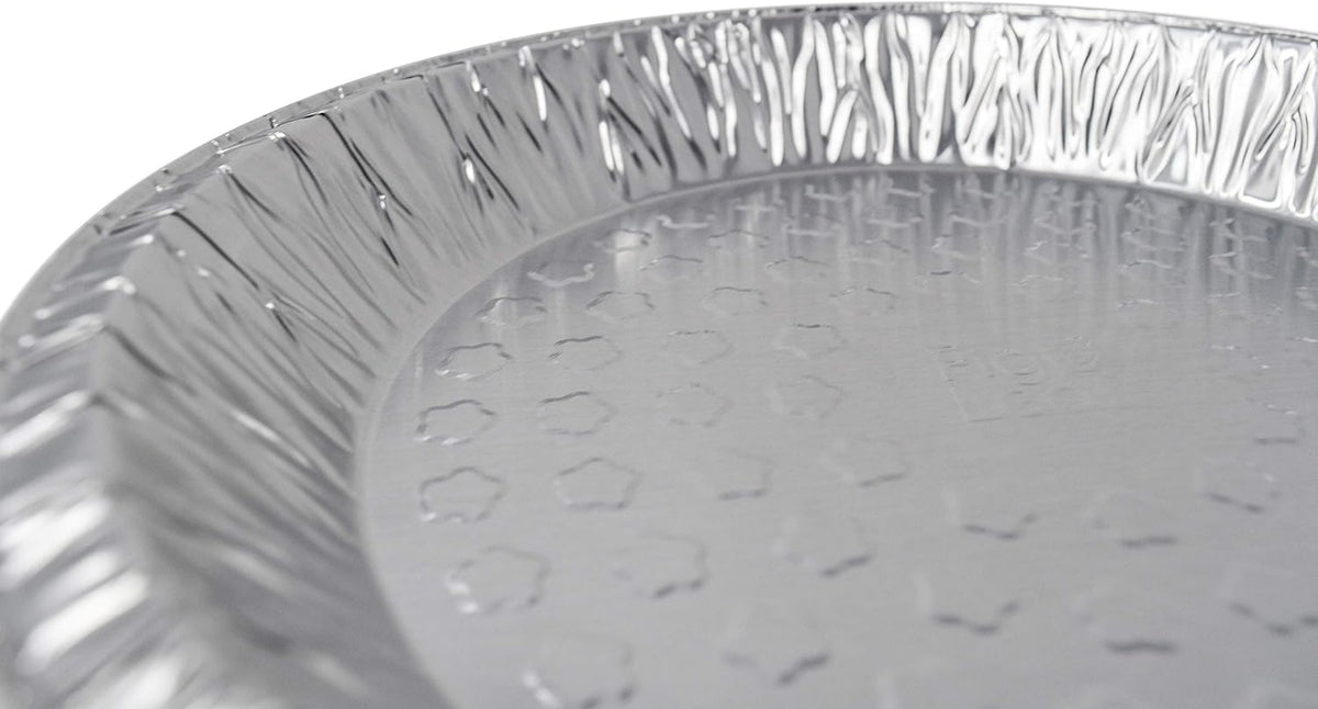 Fig & Leaf (60 Pack) Premium 9-Inch Pie Pans l Disposable Aluminum Foil l Heavy-Duty l Tin Plates for Tart Quiche Pies