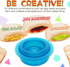 HiYZ Sandwich Cutter and Sealer - 5 PCS Decruster Sandwich Maker - Peanut Butter and Jelly Crustless Sandwich Bread Pancake Maker Cookie Cutter for Kids Children Boys Girls