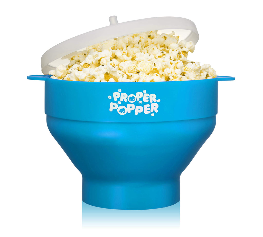 Оригінальний Proper Popper для мікрохвильової печі, силіконовий пристрій для попкорну, складна чаша, без бісфенолу А та придатний для миття в посудомийній машині - (бірюзовий)