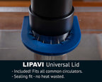 LIPAVI Sous Vide System Model NXC10-UNIR - with C10 Container, N10X Rack and an Universal lid - fits virtually any sous vide machine up to 2.755 inches (70mm) in diameter