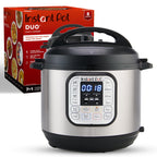 Instant Pot Duo 7-в-1 електрична скороварка, мультиварка, рисоварка, пароварка, пристрій для пасерування, йогуртниця, підігрівач та стерилізатор, включає додаток з понад 800 рецептами, нержавіюча сталь, 8 кварт