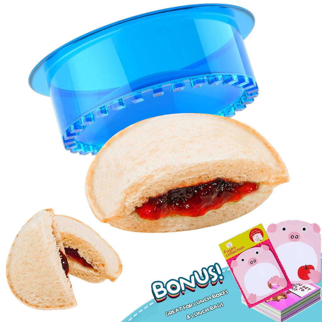 HiYZ Sandwich Cutter and Sealer - 5 PCS Decruster Sandwich Maker - Peanut Butter and Jelly Crustless Sandwich Bread Pancake Maker Cookie Cutter for Kids Children Boys Girls