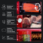 Газова духовка-гриль-печь Churrasco® з бразильським полум'ям та автоматичним обертанням шампурів для курки-гриль, барбекю по-бразильськи та чураско, машина для шаурми, пропановий гриль - серія 2024