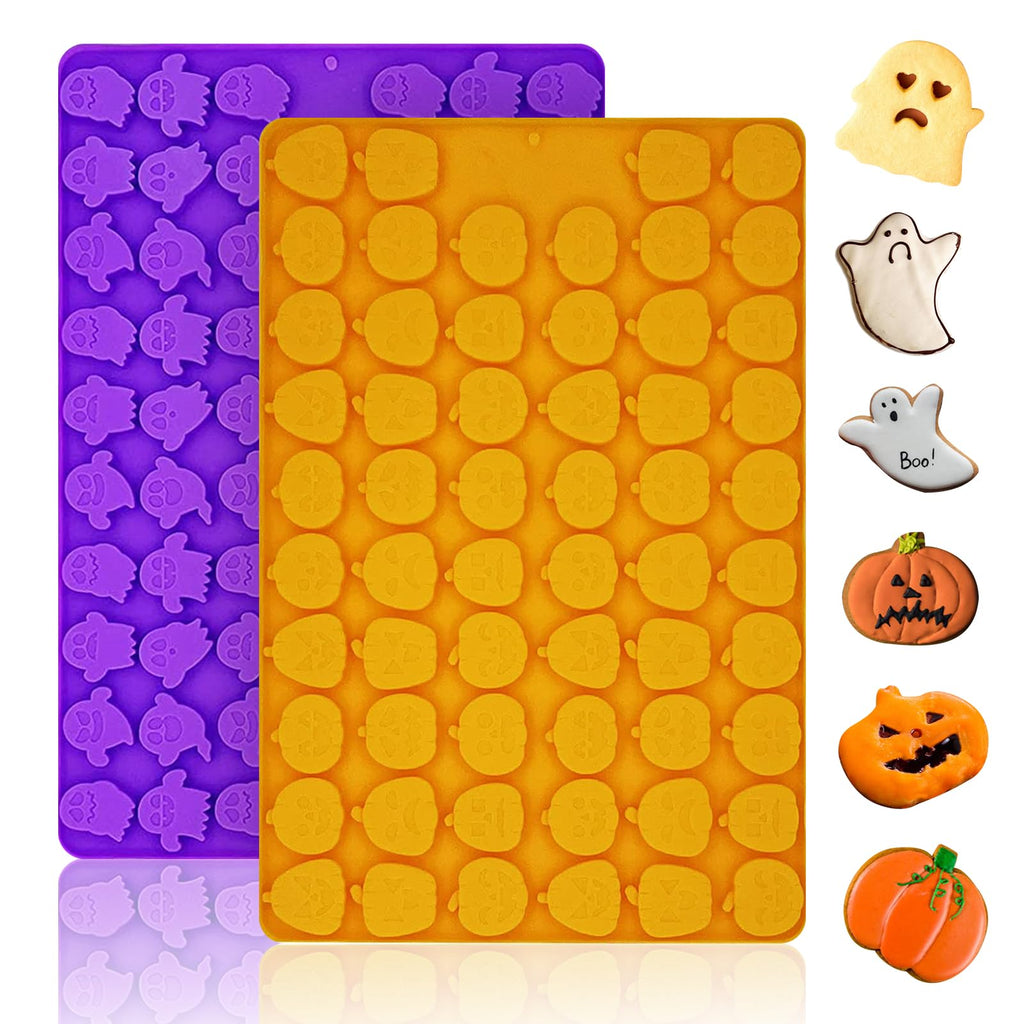 2 PCS Mini Silicone Molds, 106 Cavity Dog Bone + 69 Cavity Paw Mold for Baking Biscuits, Cookies, Candy, Chocolate, Jelly Pet Dog Treats