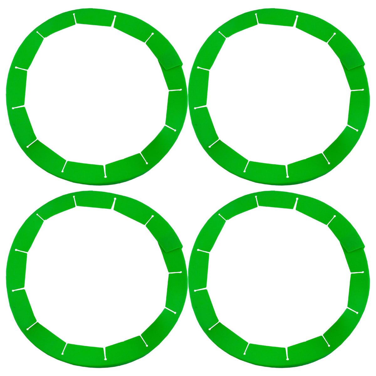 Cornucopia Brands Silicone Pie Crust Shields (2-Pack), Adjustable Pie Protectors, Green
